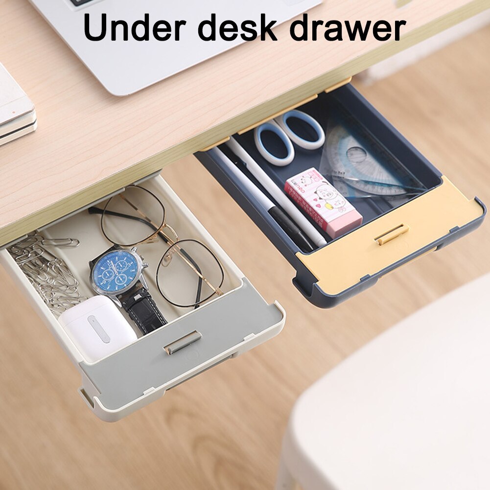 Plak Plastic Desk Organizer Memo Pen Briefpapier Opbergdoos Case Bureau Lade Divider Briefpapier Sticky Decor