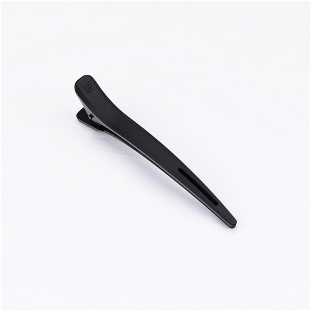 Pinza de pico de pato esmerilado grande, 9 colores opcional, horquilla de plástico a presión para mujeres y niñas, herramientas sencillas de estilismo para el cabello, 1 Uds.: A Black