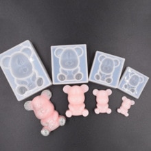 1pc bonito moda silicone urso pata forma de impressão moldes uv para resina jóias diy molde