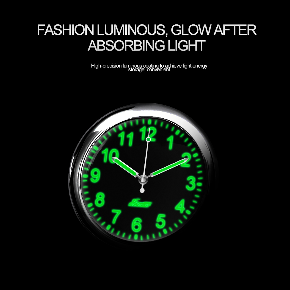 Horloge de voiture lumineuse pour Automobiles, Mini montre numérique à coller interne, mécanique, horloges à Quartz, ornement automobile, accessoires de voiture,