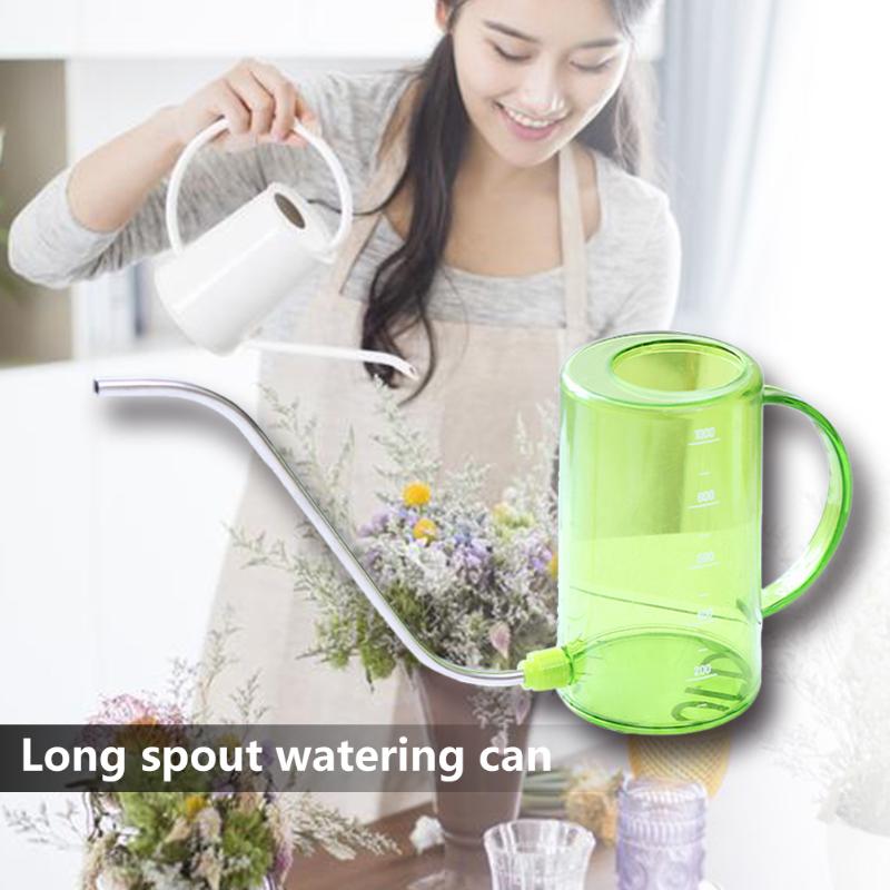 1000Ml Transparante Bloem Sprinkler Lange Mond Rvs Gieter
