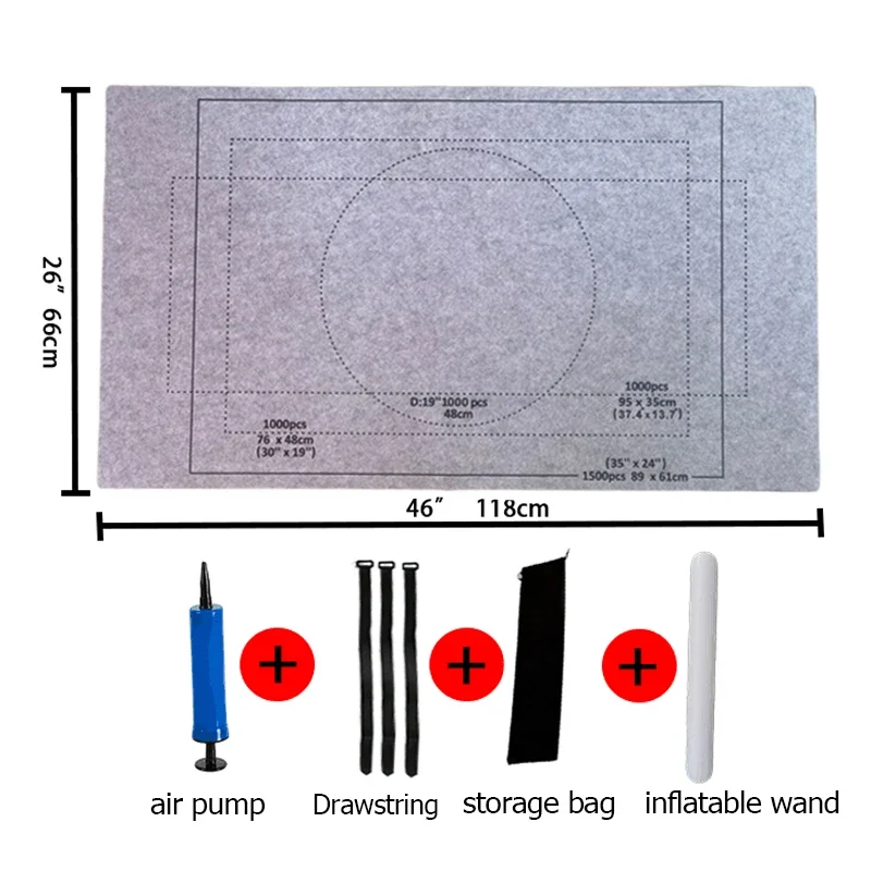Puzzles Pad Jigsaw Roll Felt Mat Playmat Puzzles Blanket For Up To 1500 Pcs Puzzle Accessories Portable Mat (Only Mat)