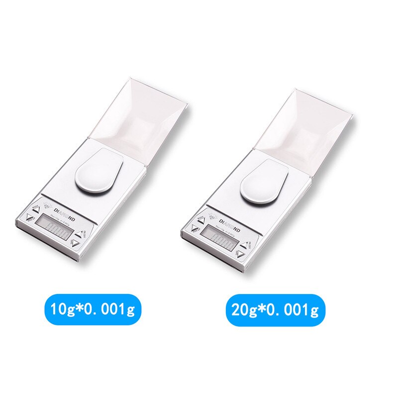 Báscula de bolsillo de alta precisión 10g/0.001g, 20g/0.001g, báscula de peso para joyería con calibración, pinzas para báscula de diamante de laboratorio