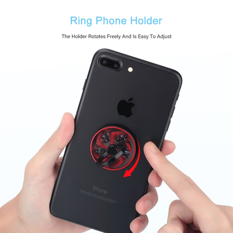 Gyro doigt anneau support main Spinner rotatif 360 Rotation métal support de téléphone Mobile support pour iPhone 7 8 Samsung S8 Huawei Fun