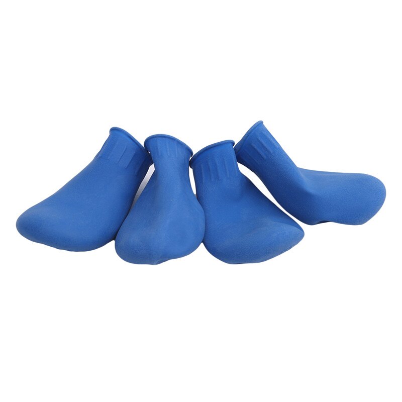 4Pcs Pet Hond Rubber Waterdichte Schoen Cover Pet Sokken Voet Cover Non Slip Outdoor Puppies Regen Schoenen Pet Poot protectors