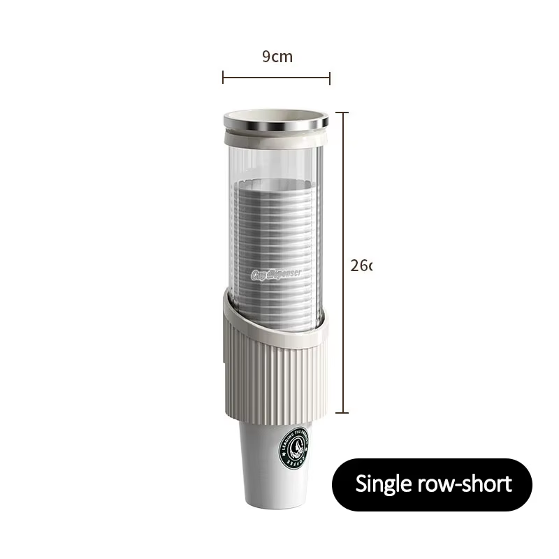 Einweg-Becherhalter zur Wandmontage, Wasserspender, hochwertiger Pappbecherhalter, Wassertasse, Aufbewahrungsbar, Thekenregal: WEISS