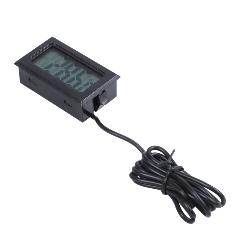 2 Pcs Digital Thermometer LCD Refrigerator Freezer Fridge Digital Thermometer - Black &amp; White