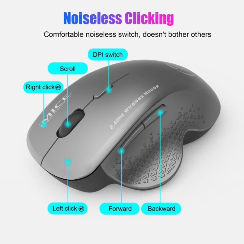 IMice Wireless Mouse 6 Buttons 1600DPI Mouse 2.4G Optical USB Mouse Ergonomic Mice No Wire For Desktop Laptop PC Computer Mouse