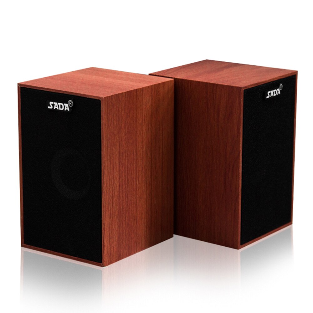 Sada V-160 Usb Wired Mini Computer Speakers Bass Stereo Houten Pc Speaker Voor Laptop Desktop Smart Telefoon MP3 MP4 3.5mm Aux In