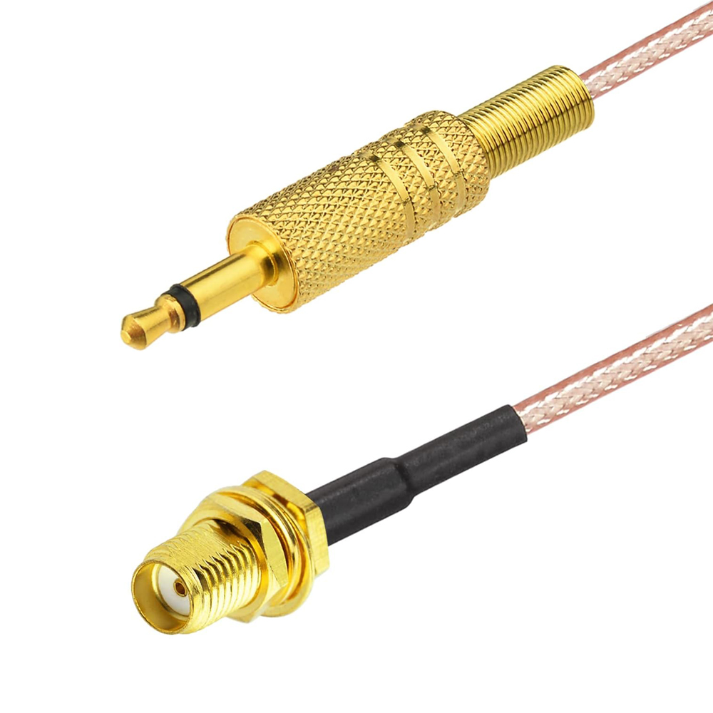 Sma Vrouwelijk Mannetje Tot 3.5Mm 1/8 "Ts Mannetje 50ohm Rg316 Coax Low Loss Rf Kabel: Donkergrijs / 2P