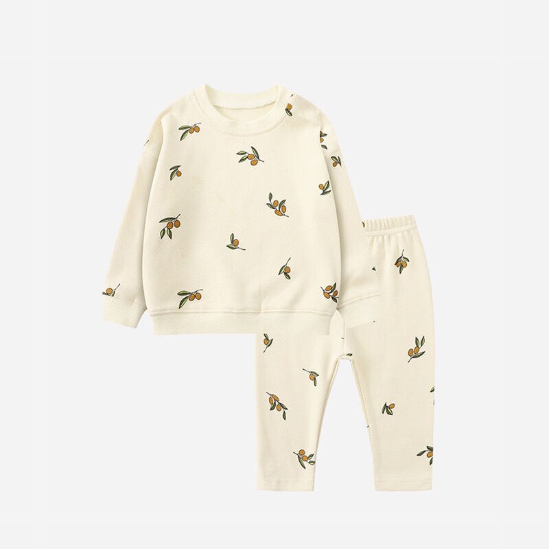 Nuovi set di abbigliamento per la casa delle ragazze per il bambino autunno indumenti da notte manica lunga stampa Top e pantaloni set di pigiami per bambini vestiti per bambini
