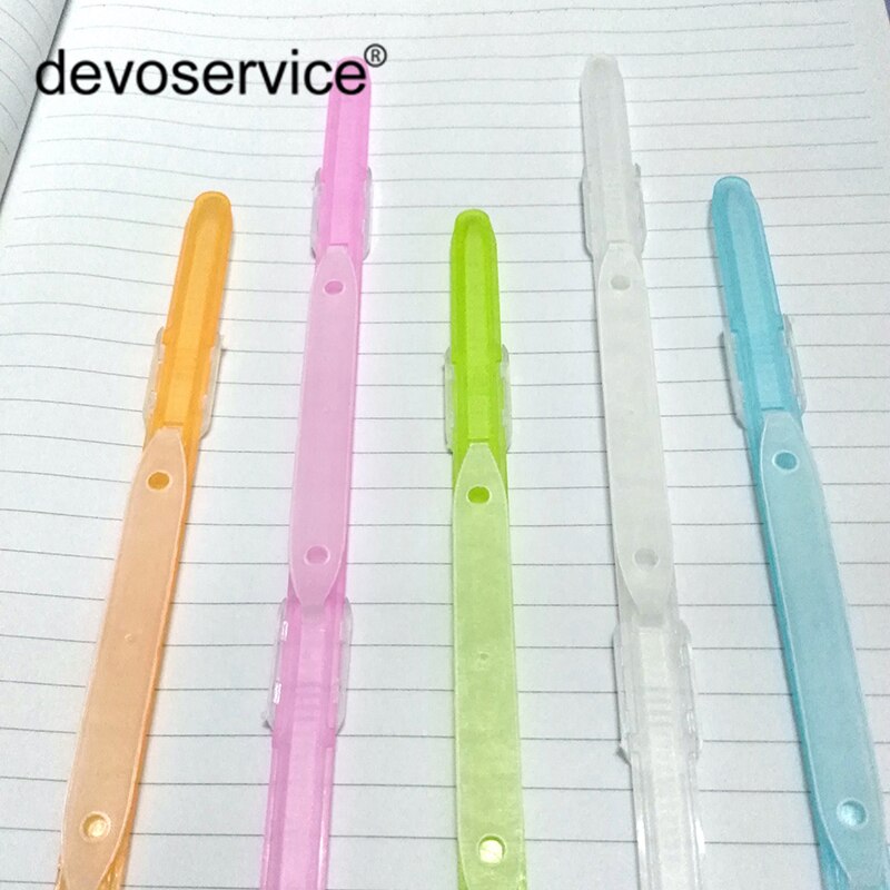 5Pcs/Lot 2 Holes Document Paper Fasteners Plastic Binding Binder Rings Two-Piece Paper Fastener Office Equipment Accessories