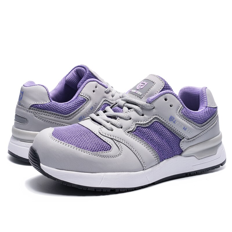 LARNMERN-zapatos de seguridad con punta de acero para mujer, zapatillas de trabajo SRC antideslizantes, antiestáticas, reflectantes y antiperforación: 40
