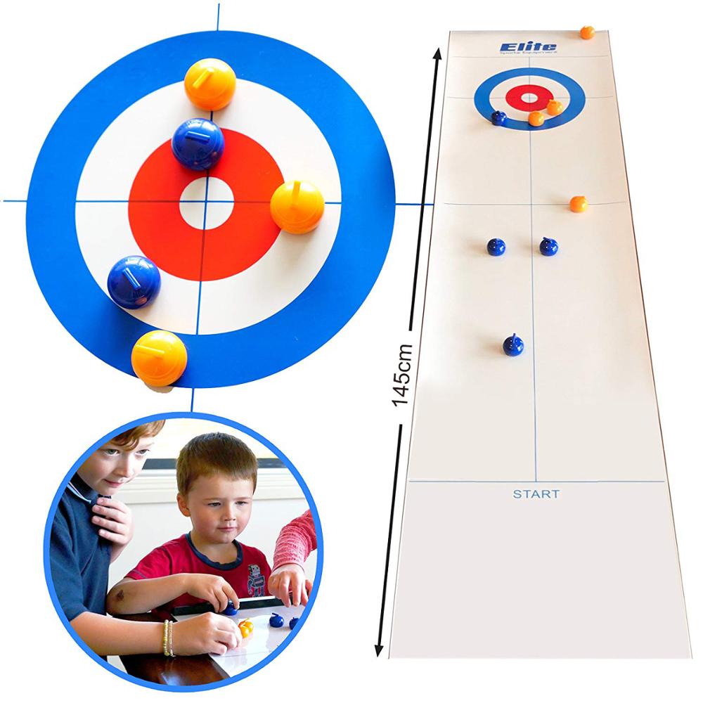 Mini Tafel Curling Bal Tafelblad Curling Game Compact Curling Familie Games Koud Water Jug Bal Buigend Ball: Default Title