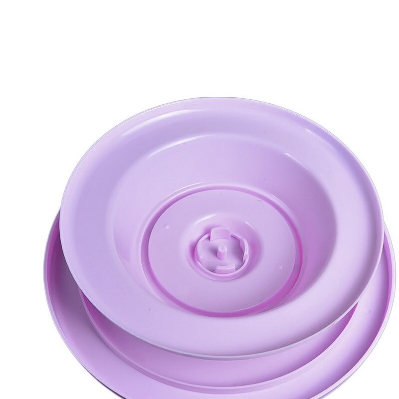 Plastic Cake Turntable Rotating Anti-skid Round Cake Decorating Stand Cake Rotating Table Plate Kitchen DIY Pan Baking Tool 1pcs