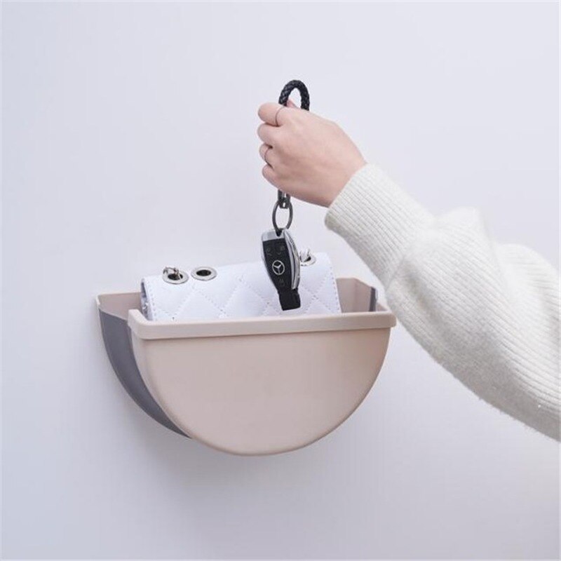 Kitchen trash bin wall-mounted debris peel storage bucket non-stick storage box retractable trash bin