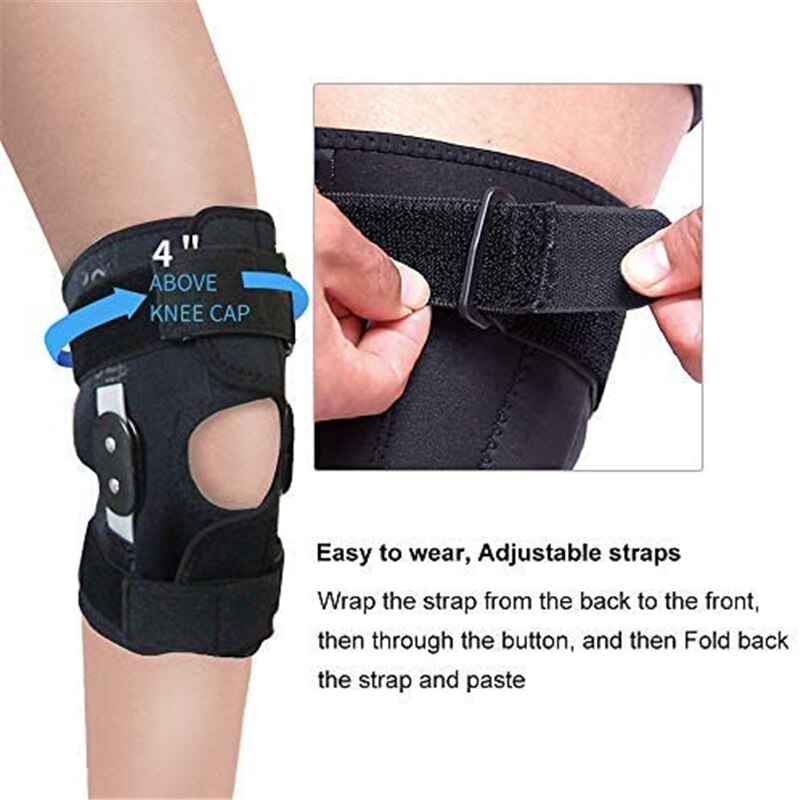 Rodilleras de soporte deportivo, Protector de piernas para hombres, rodillera de seguridad transpirable para ejercicio, rodilleras con correa y protectores de junta estabilizadora