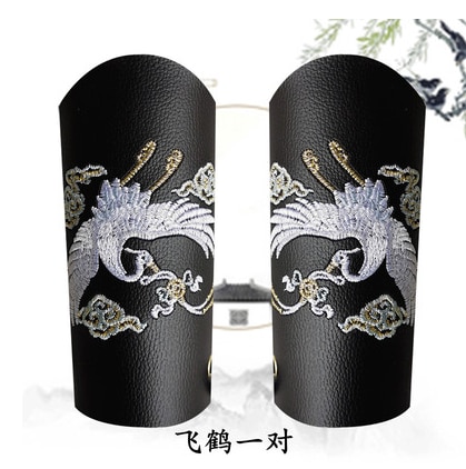 Ancient Hanfu Bracer Men's Hat Flat Top Eaves Hat Chinese Ming Dynasty Cosplay Accessories Hanfu Hat Bracer Armguards For Men: Style X
