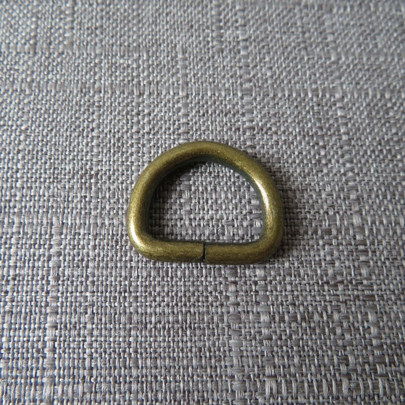 10 stuks 20mm metalen d-ring riemgesp tas kat hond halsband riem harnas naaiaccessoires tasriemen sterke hardware: Antiek messing