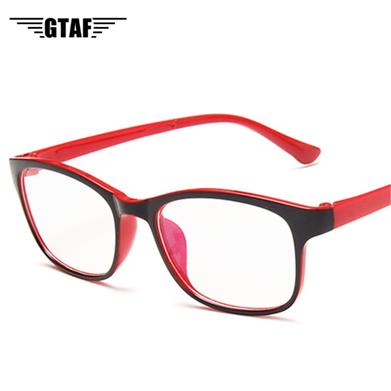 Mode Vierkante Glazen Clear Frame Vrouwen Spektakel Bijziendheid Bril Mannen Zwart Rood Brillen Frame Optische Frames Clear
