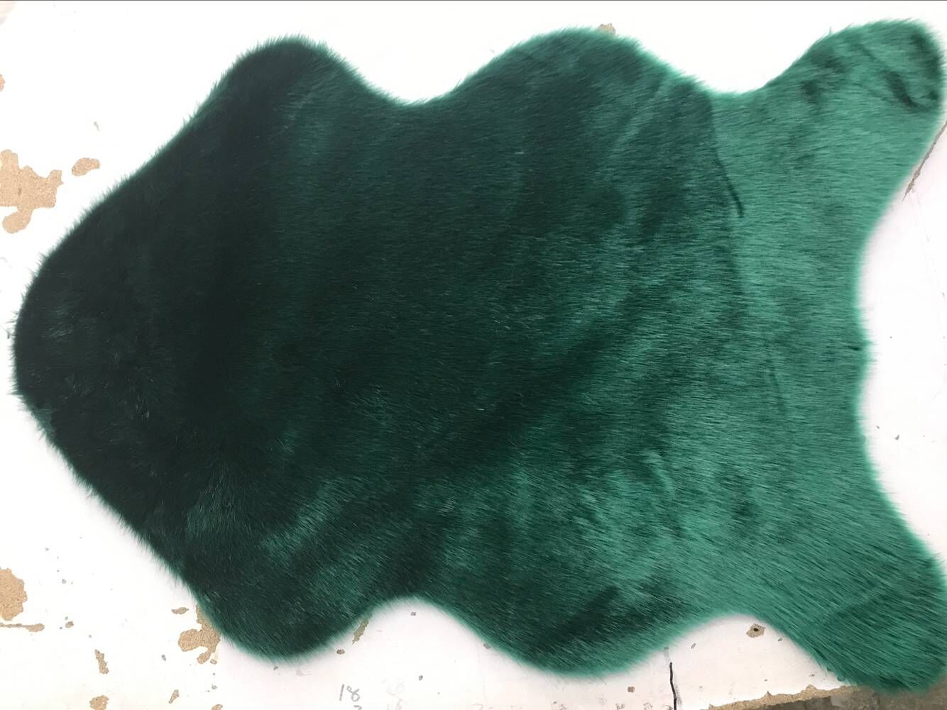 Faux fåreskind stol betræk siddepude blød sofa tæppe pude behåret pendulmåtte ensfarvet hud pels fluffy tæpper soveværelse tæppe: Grøn