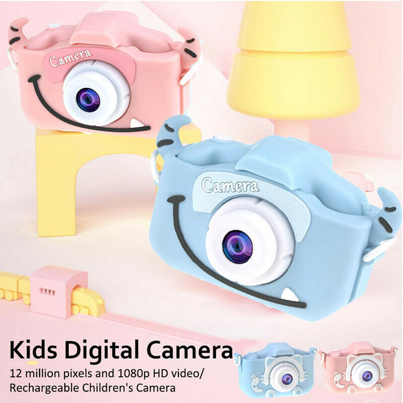 A100 Kids Camera 1080P Hd Met 32G Kaart 2.0 Inch Kleuren Scherm Dual Selfie Video Game Kinderen Camera speelgoed Voor Kinderen