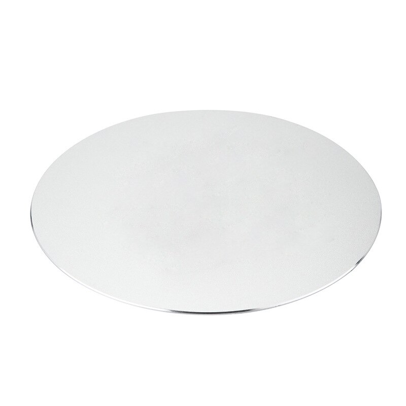 Tapis de souris rond en alliage d'aluminium anti-dérapant tapis de souris en métal de jeu accessoire d'ordinateur tapis de Table d'ordinateur de bureau: silver