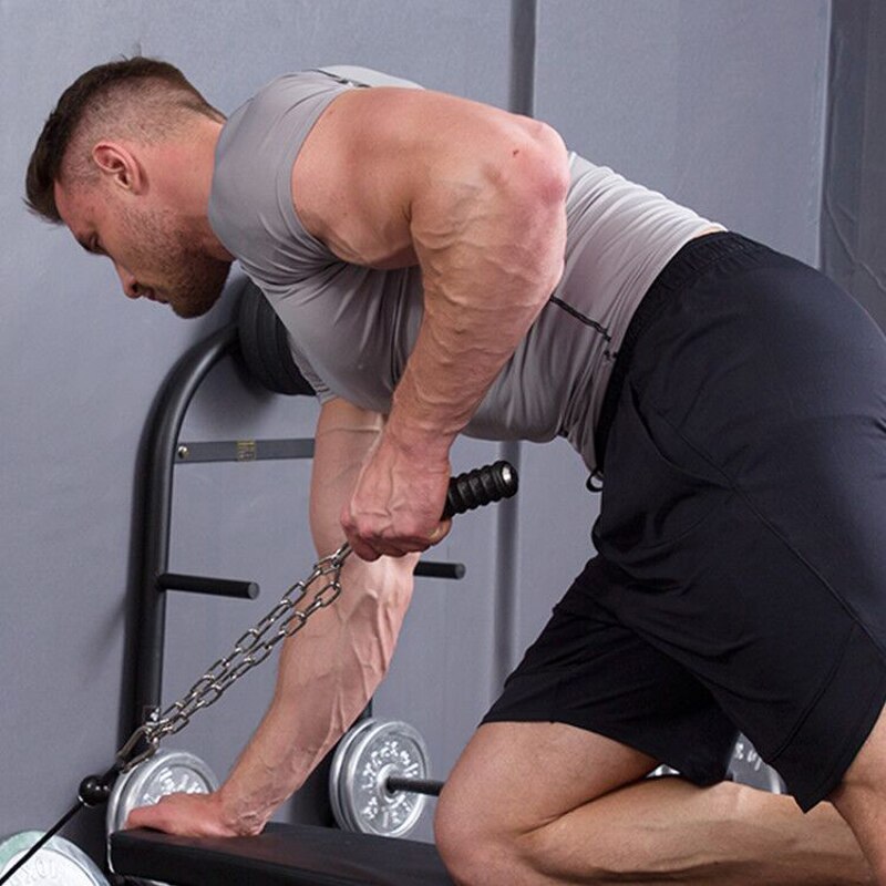 Push Down Enkele Gym Handvat Triceps Sterkte Pull Up Hand Grips Voor Kabel Machine Attachment Arm Spier Fitnessapparatuur