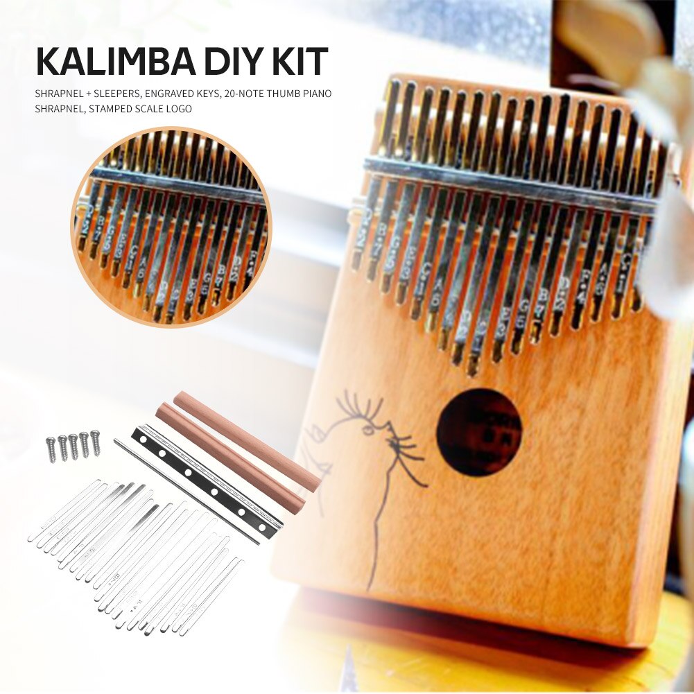 Keys Bridge Screws Kit 20 Keys Kalimba Thumb Finger Piano DIY Replacement Parts for Music Lovers Playing Accessory