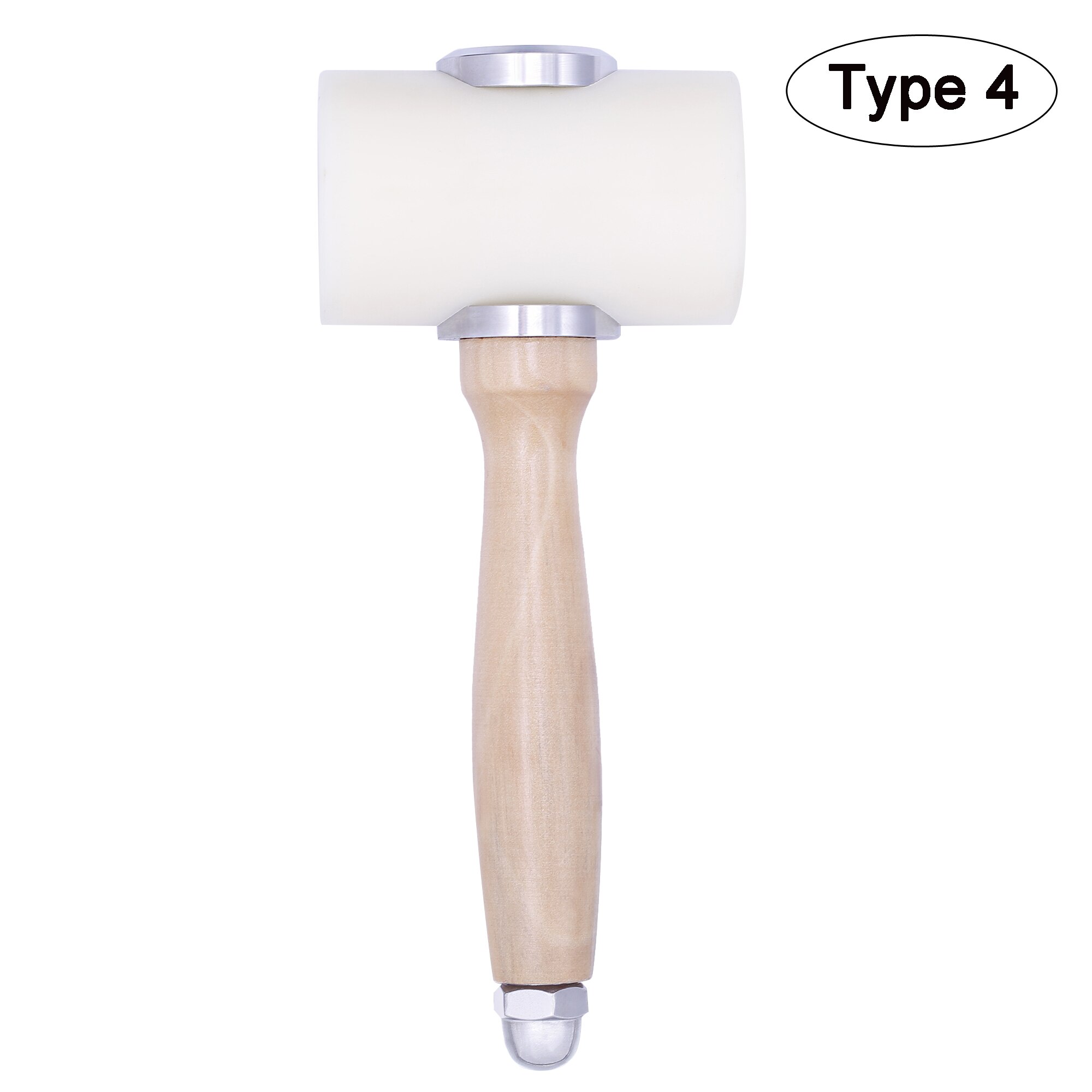 LMDZ 16 stili artigianato in pelle martello da intaglio manico in legno martello in Nylon punzonatura utensili da taglio per timbratura cucire pelle bovina: Type 4