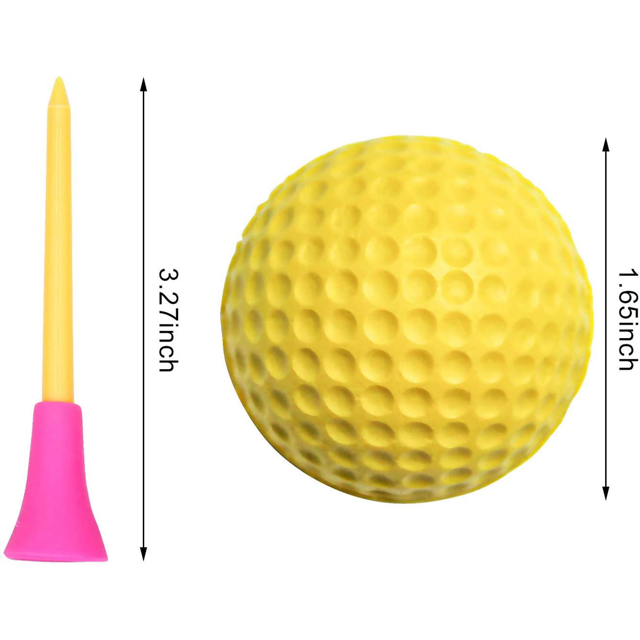 Balles de Golf en mousse élastique PU, sensation réaliste et vol limité, balles d&#39;entraînement pour intérieur ou extérieur, paquet de 40