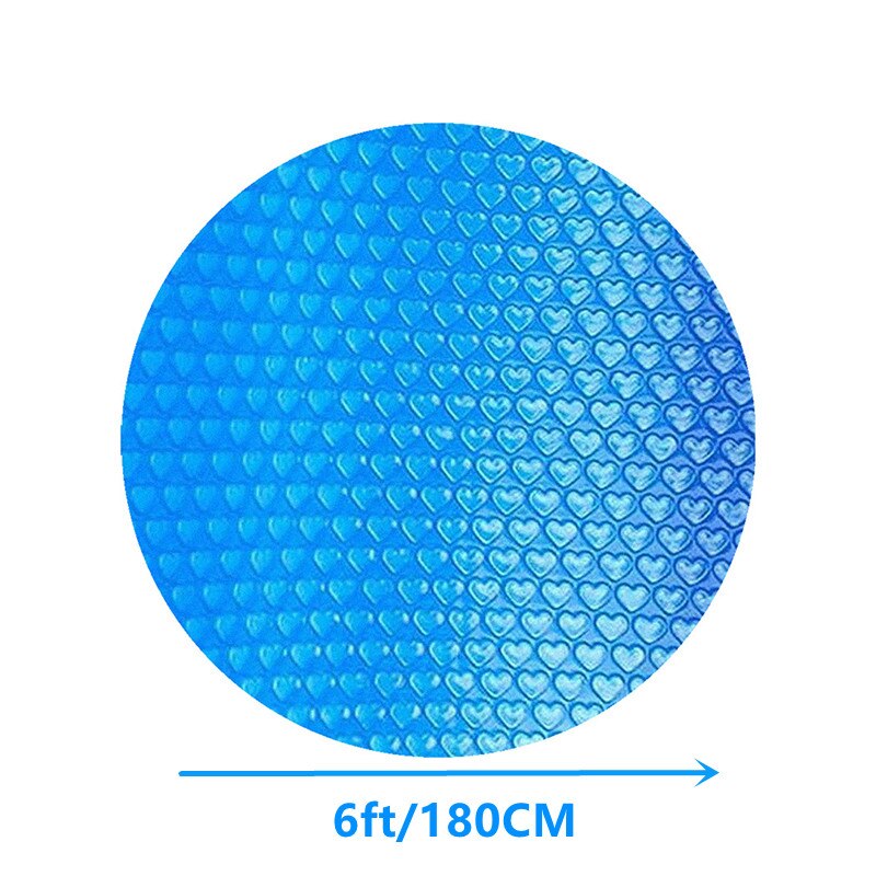 Round pool cover, swimming pool heat retention cover, solar cover, rainproof, dustproof, uv-resistant pool accessory, new: 180cm