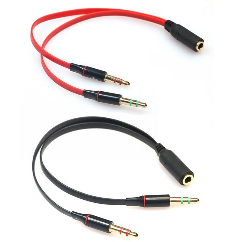 3.5mm jack Male to Female phone Headphone Earphone Audio Cable microphone Splitter Cord to Laptop Notebook PC Computer