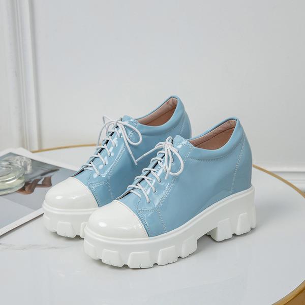 Koreańskie buty płytkie usta drewniaki platforma Casual damskie trampki damskie buty na płaskiej podeszwie z okrągłym noskiem mieszane kolory 2020 nowe letnie pnącza: 2 / 38