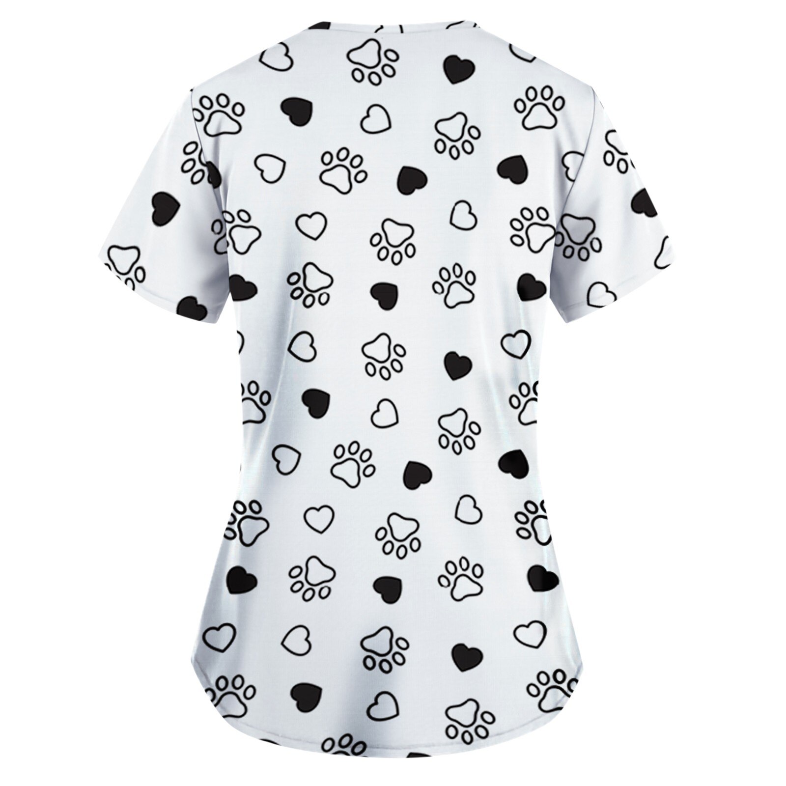 Rouge coeur motif t-shirts femmes mignon saint valentin amour poche col en v manches courtes haut ample Blusas Mujer Manga Corta