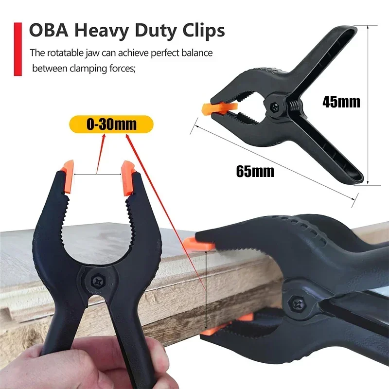Paquete de 20/5 abrazaderas de carpintería ajustables de plástico de 2 pulgadas herramientas de trabajo de madera Clip de resorte abrazaderas de carpintería Outillage Menuiserie