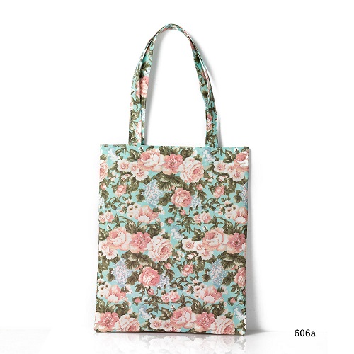 Miyahouse borsa a tracolla da donna di grande capacità con stampa su tela con cerniera borsa da donna borsa a tracolla femminile in cotone floreale di moda: 606a