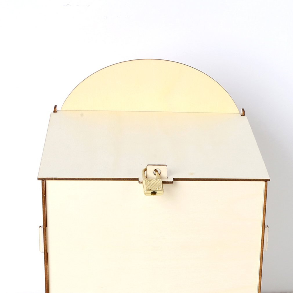 Buzón de madera para boda, decoración de estilo de poste real, Letra de boda de madera, caja original, adornos para manualidades