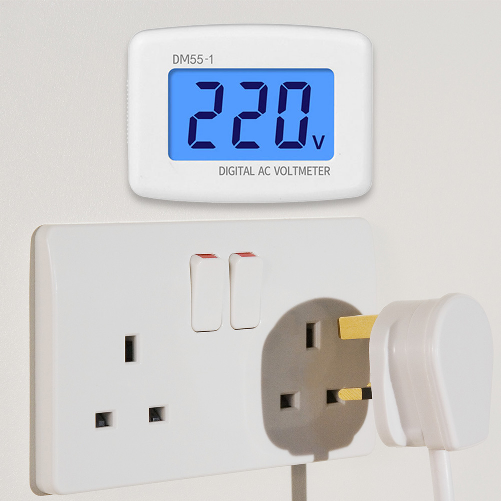 Digitale Voltmeter Eu Us Plug Volt Meter Socket Voltage Tester Lcd Display Voltage Meter 110V 220V Muur Platte voltage Meter