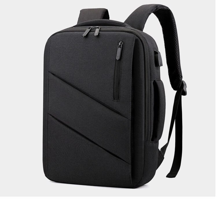 Chuwanglin旅行のバックパック男性ビジネスバックパック男性mochila usb充電15.6 "ラップトップバッグ大容量のバックパックD81901: Black