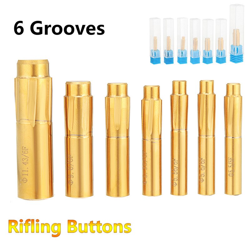 6 Flutes Grooves Spiral Reamer 5.5-11.43mm Push Rifling Button Chamber Helical Machin Break Tool Accessories Machine Reamer