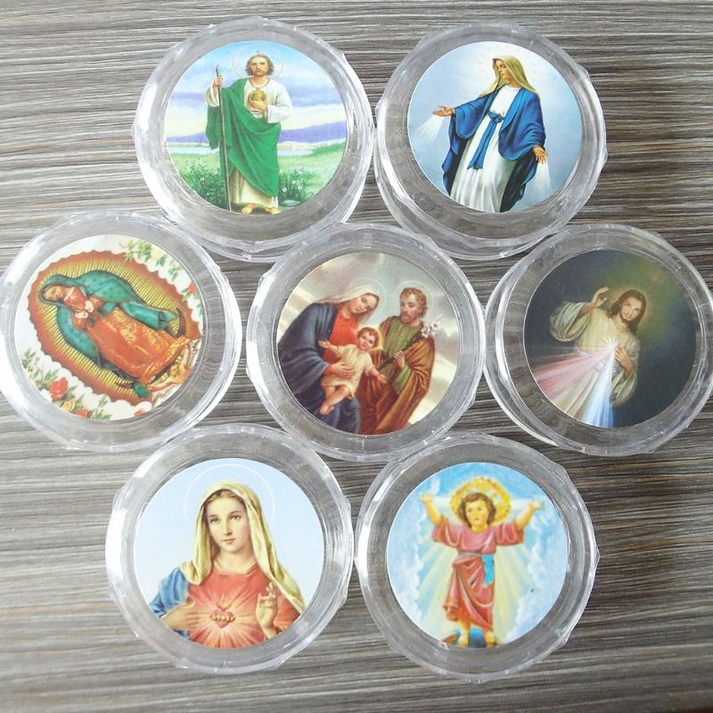 Plastic Storage Box for Round Beads Catholic Rosary Cross Religious Necklace Jewelry Bracelets