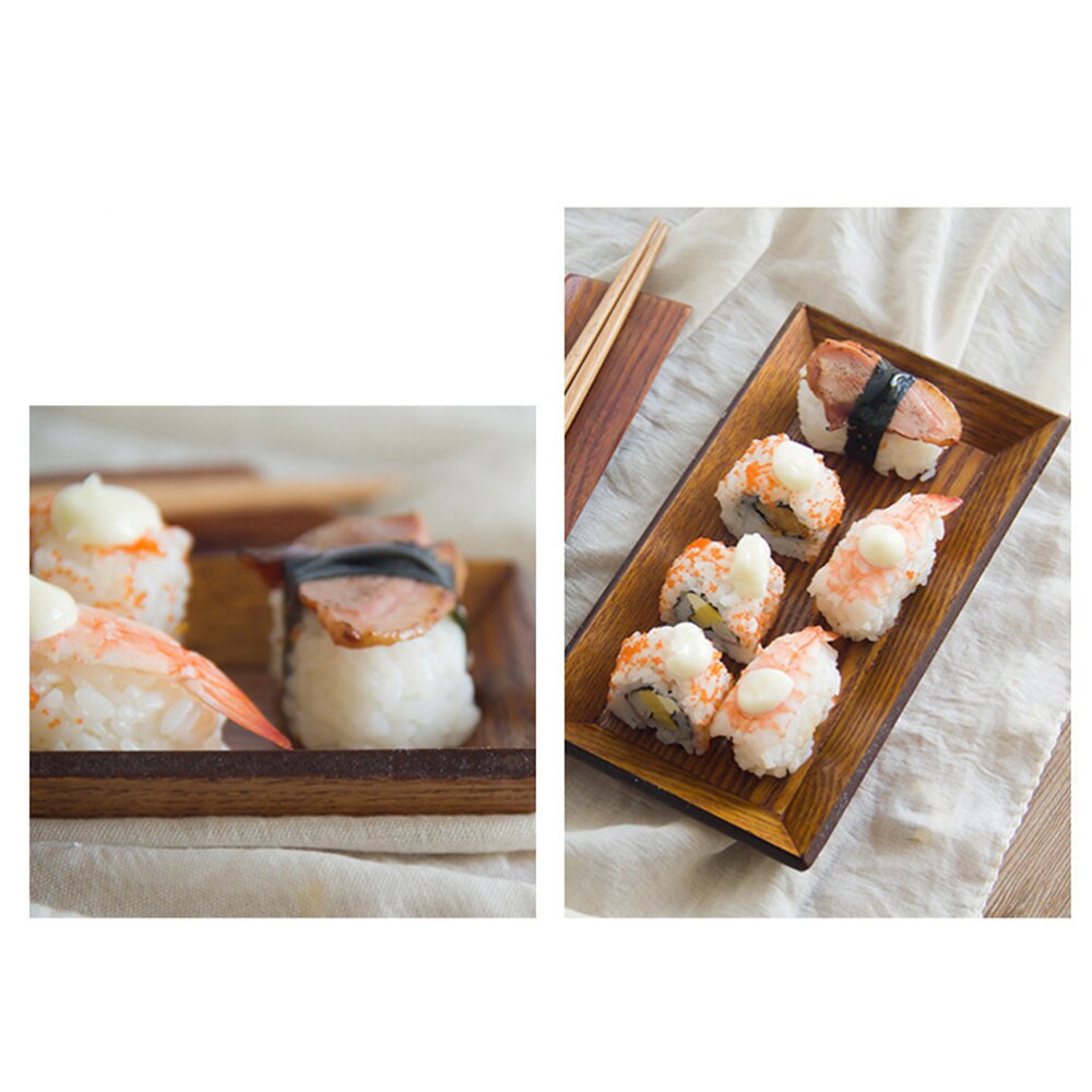 1 pc sushi-schalen van hout, schaal, snackhouder, gedroogd fruit, schaal voor keuken, restaurant, thuis