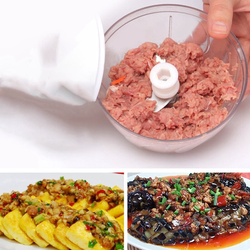 Handmatige voedselhakker, groentehakker, multifunctionele keukenmachine, vleesmachine, mixer