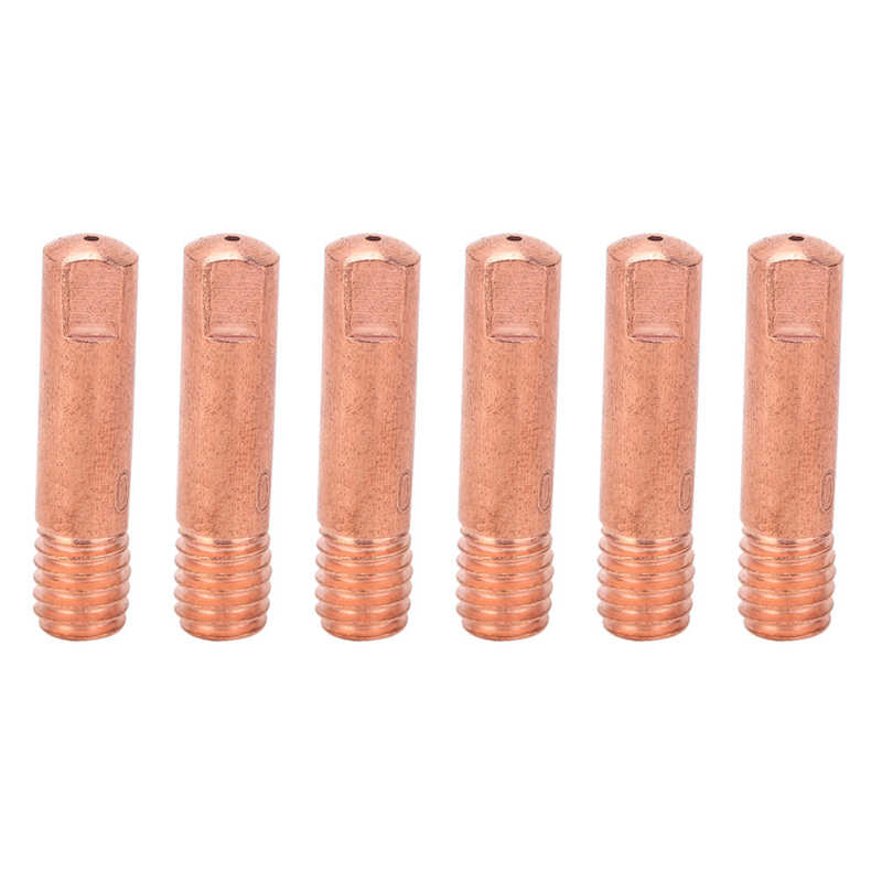 Soldeer Hoofd Solderen Gereedschap Contact Tips M6 Geleidende Nozzle Koperdraad Voeden Lassen Accessoires 15AKx0.8mm