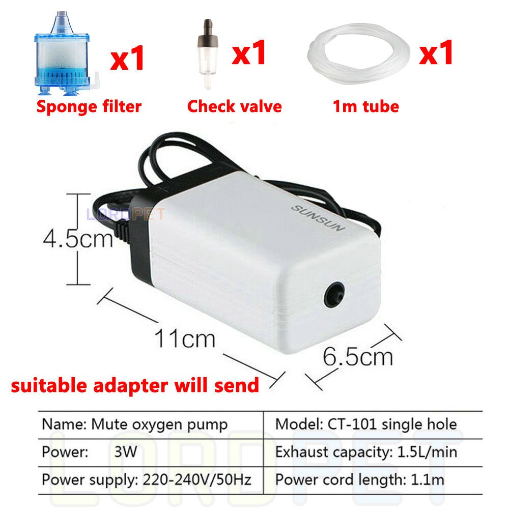 Sunsun Luftpumpe Belüfter Einstellbare Sauerstoff Pumpe Ultra Leise Luft Kompressor Einzigen Doppel vier Auslauf 220v Für Aquarium: ct10103
