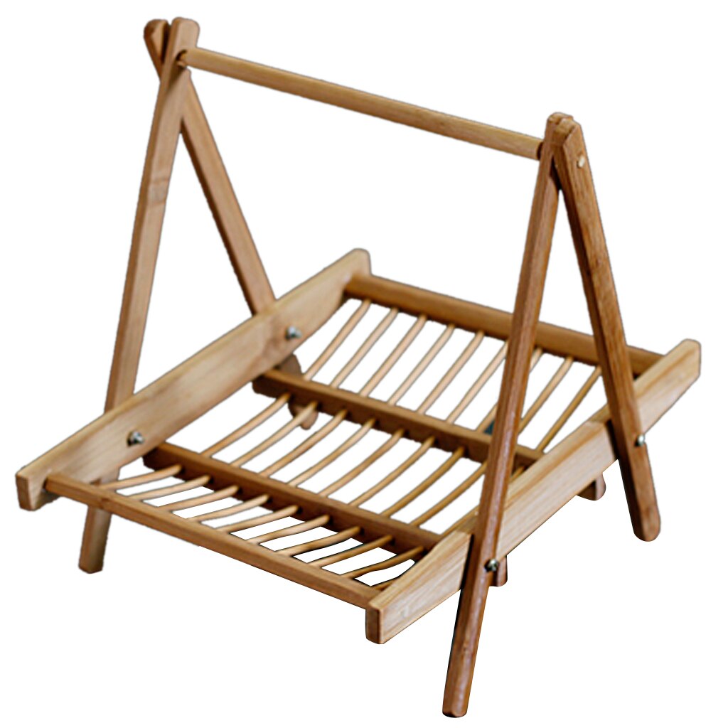 Bamboo Folding Basket Handmade Craft Food Drying Rack For Restaurant Hotel