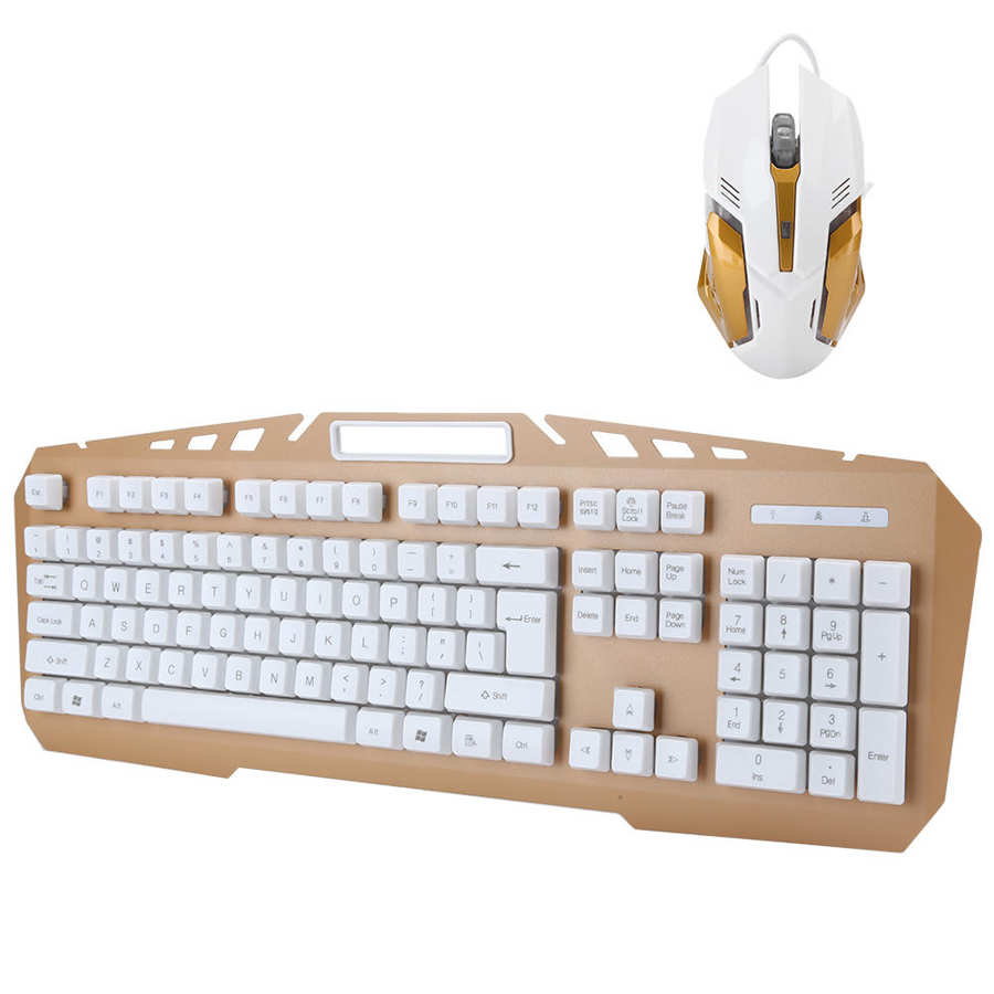 USB Wired Keyboard Mouse Combos with Backlight Gaming Keyboard Mouse Computer Office Keyboard Mouse Set for Desktop Laptop