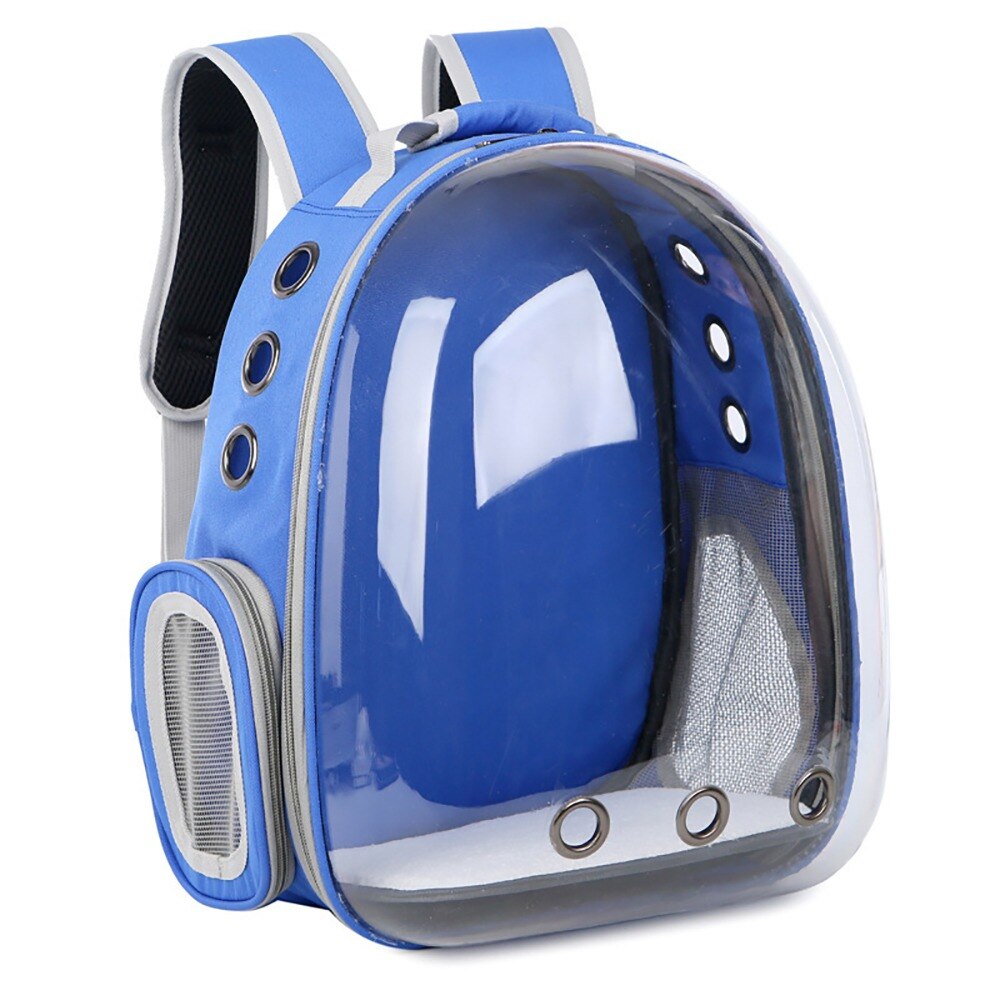 Cat Carrier Bags Cat Cage Transport Backpack Bag Travel Pet Portable Breathable Dog Backpack Transparent Bag Carrier Pet For Cat: blue