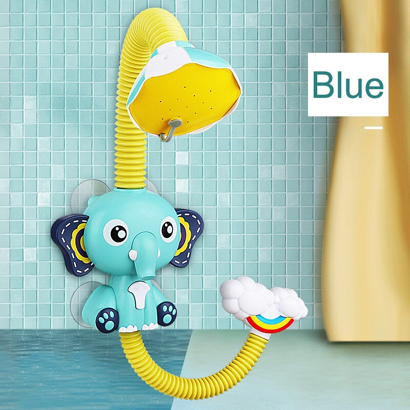 1pcs Nuoto Giocattoli Acqua Estate Acqua Gioco del Gioco Del Bambino Giocattoli Da Bagno Rubinetto Del Bagno Doccia Giocattoli Acqua Nebulizzata Elettrico Per bambini: Blue Shower